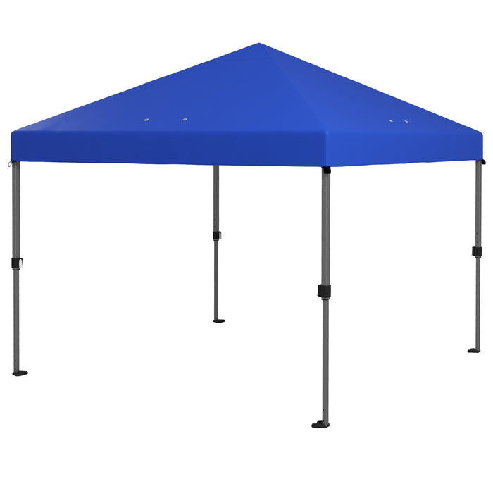 Easy Up 3x3 Meter Pop-Up Gazebo - 1-Person Setup Marquee Party Tent with 1-Button Push & Adjustable Legs - Includes Stakes & Ropes for Stability