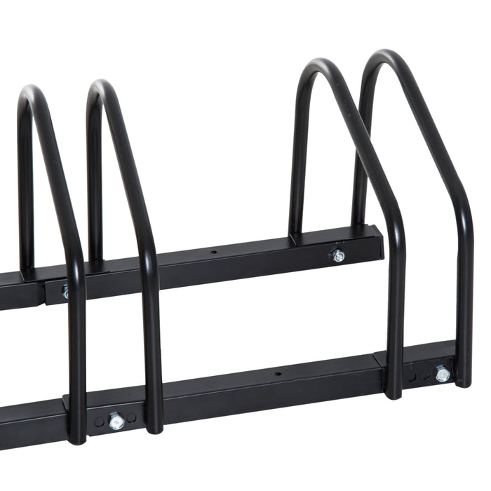 Bike Parking Rack - Heavy-Duty Steel Construction, 95x33x27cm in Sleek Black - Space-Saving Solution for Cyclists