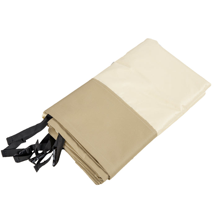 Outdoor Grill Protector - 66W x 152L cm Beige PU-Coated Weatherproof Cover - Ideal for Patio BBQ Shelter