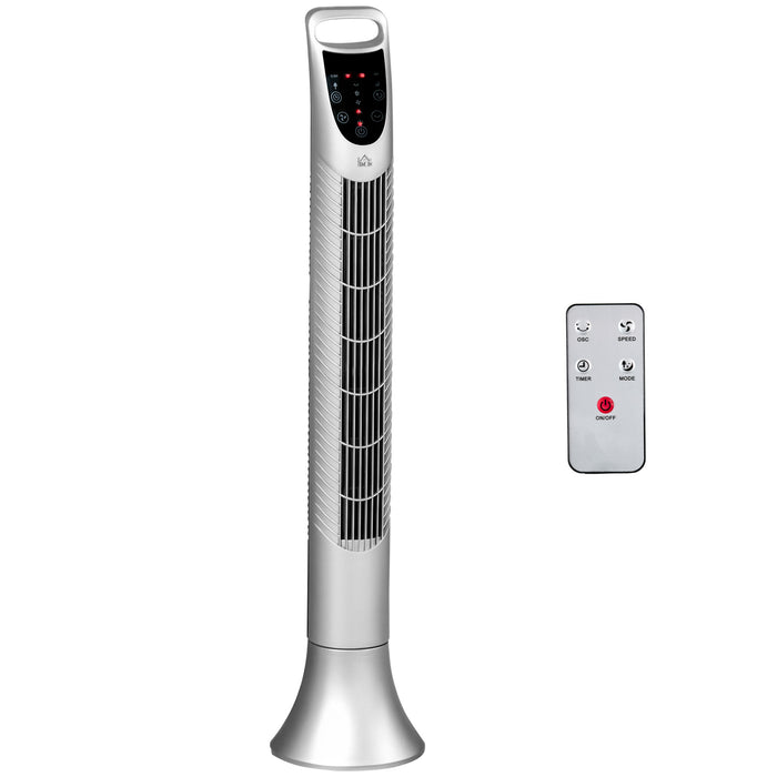 Freestanding 36'' Tower Fan with LED Display - 3 Speed Settings, 3 Modes, 70° Oscillation, 7.5-Hour Timer - Includes 5M Range Remote Control for Convenient Cooling