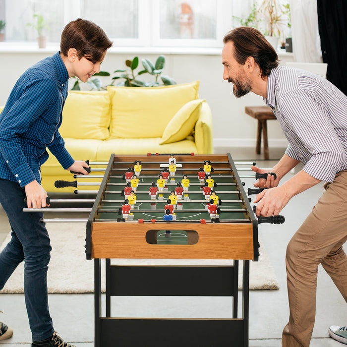 Mini Foosball Soccer Gaming Table - Foldable Indoor Football Entertainment Center - Perfect for Family Fun and Kids Indoor Play