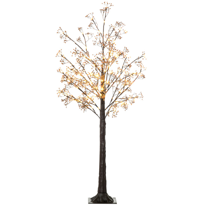 Artificial 5ft Gypsophila Blossom Tree with LED Lights - Warm White Illumination with 96 LEDs, Baby Breath Flower Design - Perfect for Weddings, Parties, and Home Decor Indoor/Outdoor Use