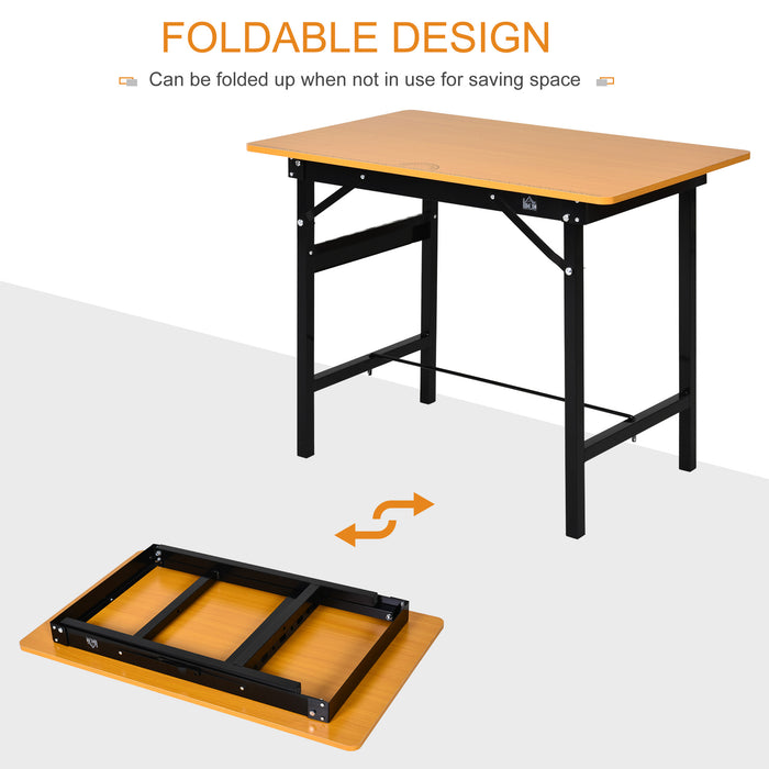 Foldable Garage Workbench & Craft Table - MDF Workstation with Heavy-duty Steel Frame, Built-in Ruler & Protractor - Ideal for DIY Enthusiasts and Hobbyists