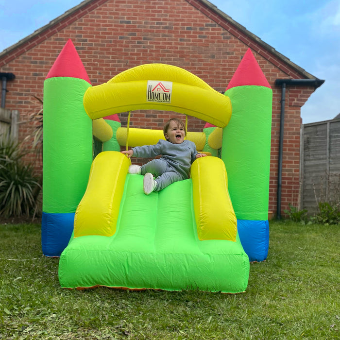 Inflatable Children's Bouncing Castle with Air Blower - High-Energy Outdoor Play Equipment - Ideal for Parties and Backyard Fun