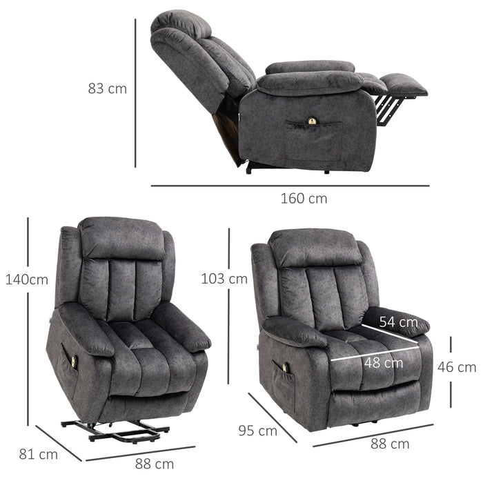 ComfortMax 5000 - Elder-Friendly Microfiber Riser and Recliner Chair with Remote - Includes Footrest and Padded Seat for Ultimate Relaxation