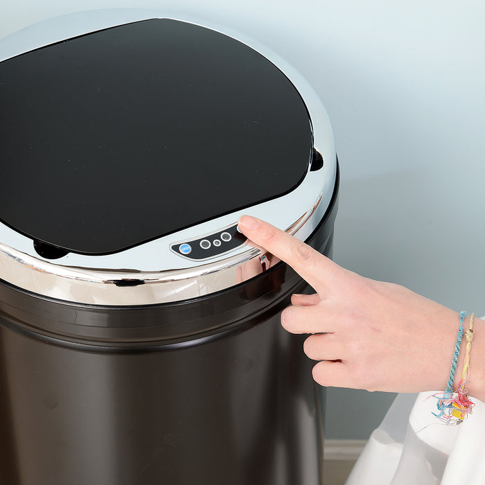 Stainless Steel 50L Sensor Garbage Bin with Inner Bucket - Touchless Waste Disposal Solution - Ideal for Home and Office Use