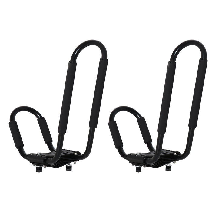 Universal Kayak Roof Rack - 2-Piece Cross Bar Carrier with Straps for Boats - Secure Transport Solution for Watercrafts