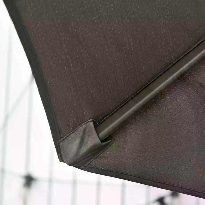 Roma Umbrella 3m Cantilever - Patio Offset Parasol, Hanging Sun Shade Canopy with 360° Rotation and Cross Base - Ideal for Outdoor Comfort in Dark Grey