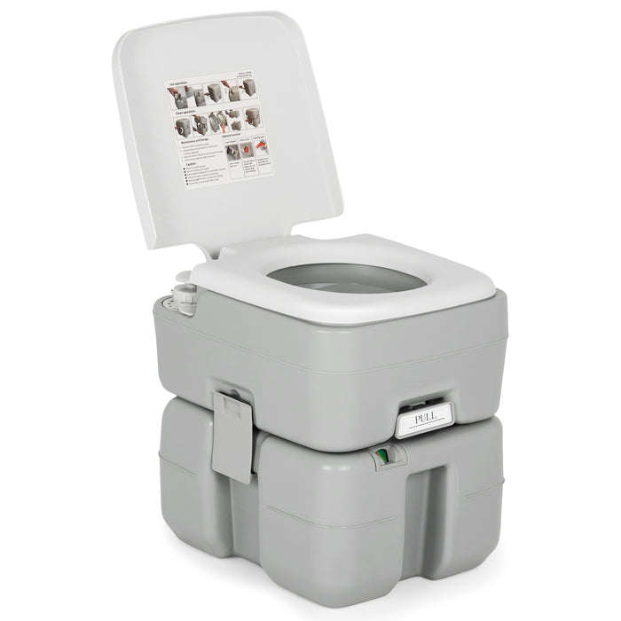 Camping Toilet by Unbranded - Featuring 20 L Waste Tank & Flush Pump for Outdoor Use - Ideal Solution for Adventure Travelers & Campers