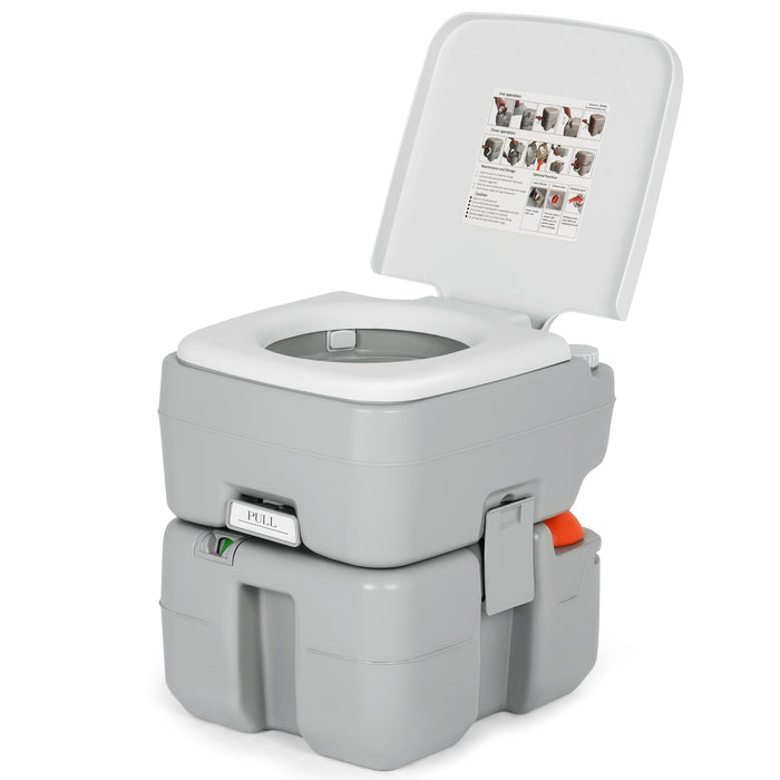 Camping Toilet by Unbranded - Featuring 20 L Waste Tank & Flush Pump for Outdoor Use - Ideal Solution for Adventure Travelers & Campers