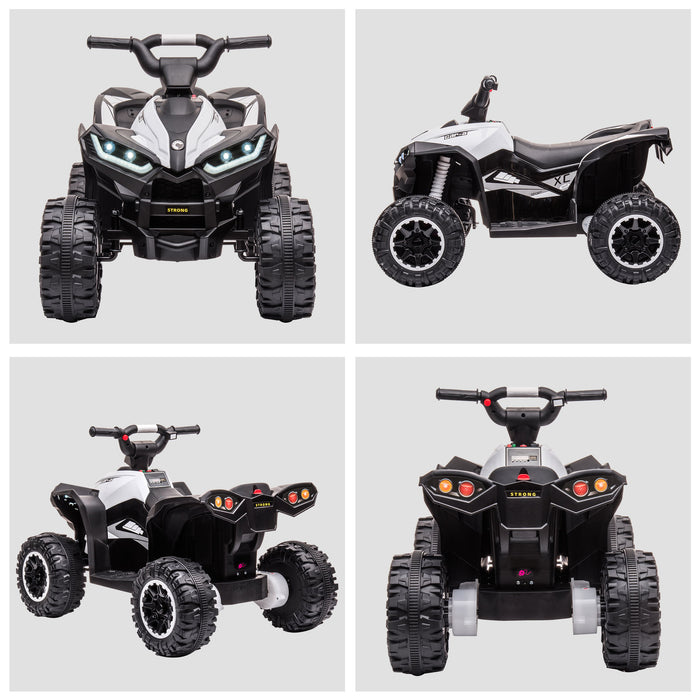 12V Quad Bike ATV Ride-On - Forward/Reverse, High/Low Speed, Slow Start, Suspension, Horn & Music Features - Perfect Play Vehicle for Kids