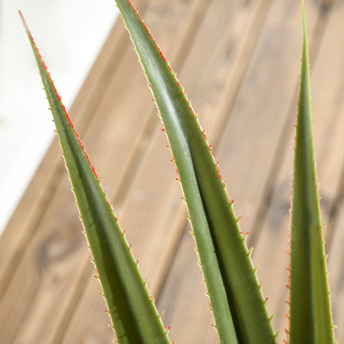 Artificial Agave Succulent Duo - Lifelike Potted Desk Plants for Home and Office Decor, 15x15x90cm - Ideal for Indoor & Outdoor Aesthetic Touches