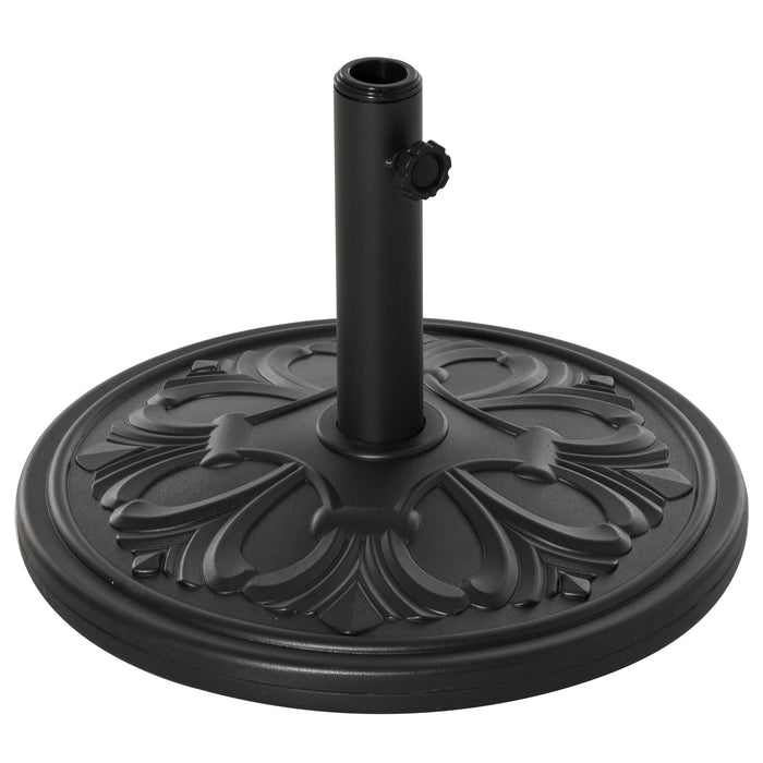 Heavy Duty Round Cement Parasol Base - Durable Umbrella Stand for Outdoor Garden Stability - Ideal for Patio Shade & Weather Resistance