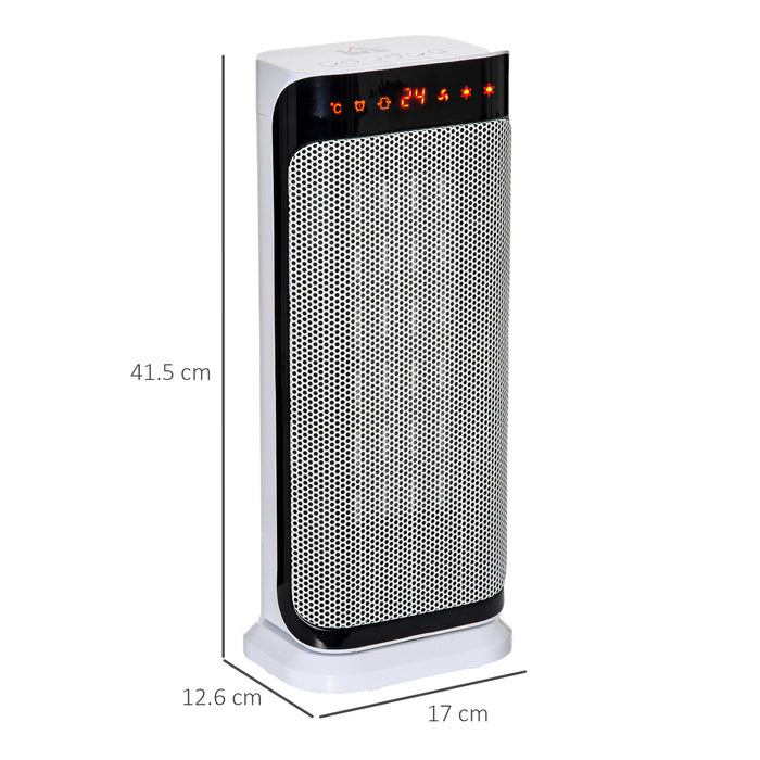 Portable Ceramic Space Heater with Oscillation - 3-Mode Tower Heater with Programmable Timer and Safety Features - Ideal for Home and Office Use