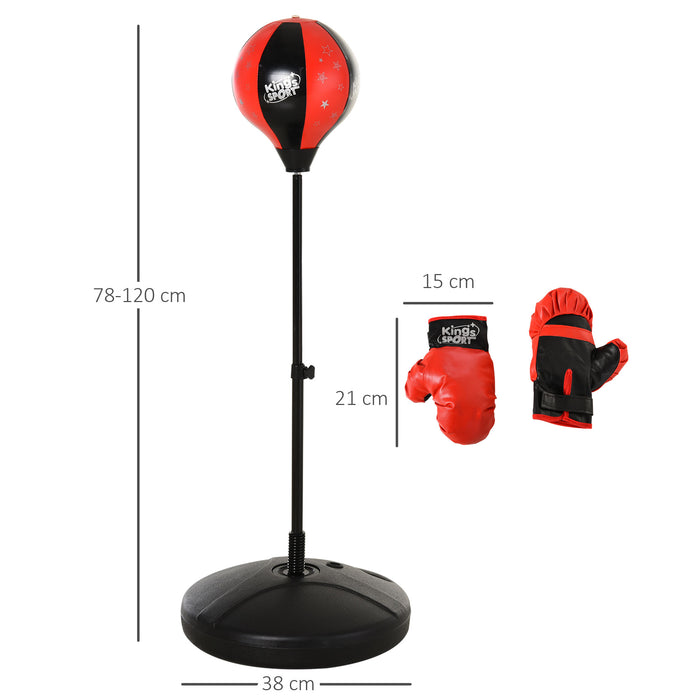 Adjustable Boxing Punch Ball Set - 360 Degree Rebound, 38x78-120cm, PP PVC Construction - Ideal for Teenagers' Agility & Fighting Training