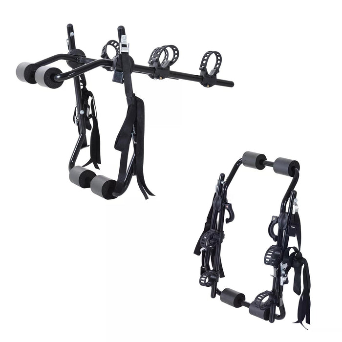 Bike Rack Carrier for 2 Bicycles - Durable Black Metal Construction - Ideal for Vehicle Transport Solutions