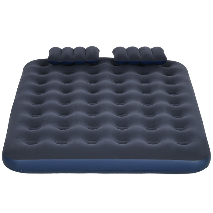 Inflatable Double Air Bed with Included Hand Pump - Durable & Comfortable Sleeping Solution - Ideal for Camping & Guest Use