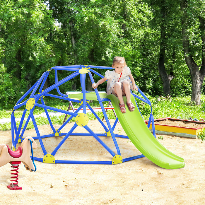 Kids Outdoor Playground with Climbing Frame & Slide - Sturdy Wooden Construction, Multi-Level Platform - Fun Play Structure for Ages 3-10 Years