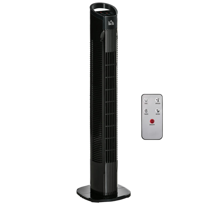 Tower Fan with Remote - 3-Speed, 3-Mode, 7.5-Hour Timer, 70° Oscillation, LED Control Panel - Ideal for Home Cooling and Comfort