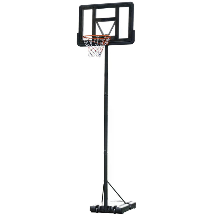 Adjustable Basketball Hoop Stand 231-305cm - Portable Freestanding System with Transparent Backboard - Ideal for Adults with Two Moving Wheels