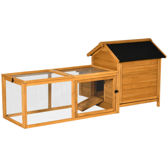 2-Tier Wooden Chicken Coop with Nesting Box and Ramp - Outdoor Hen House, Removable Tray, Spacious Poultry Habitat - Ideal for Backyard Farmers and Egg Layers