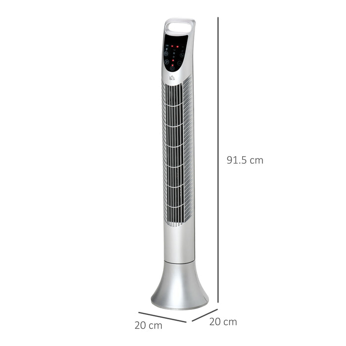 Freestanding 36'' Tower Fan with LED Display - 3 Speed Settings, 3 Modes, 70° Oscillation, 7.5-Hour Timer - Includes 5M Range Remote Control for Convenient Cooling