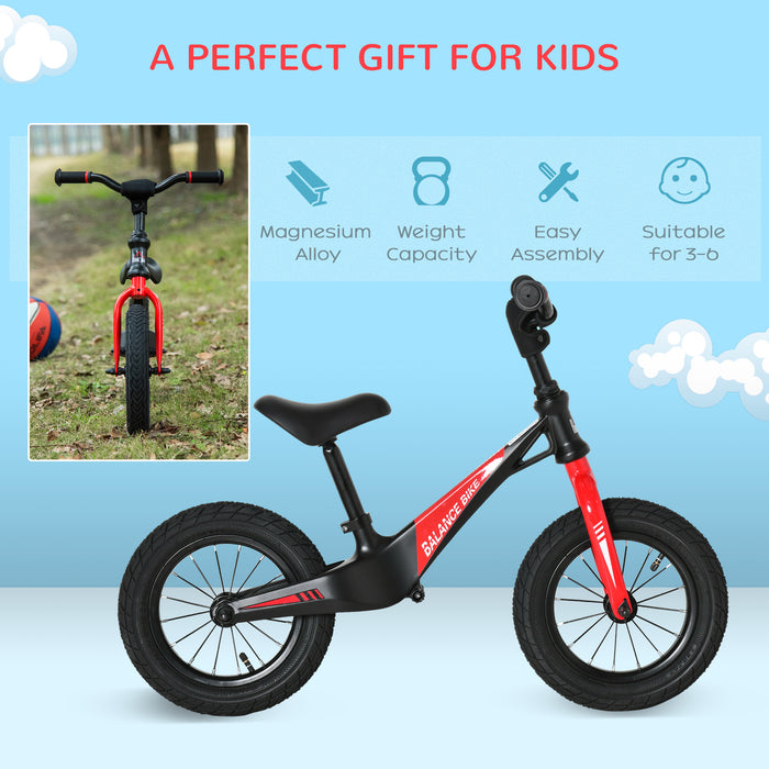 Kids Balance Bike 30cm - No-Pedal Design with Air-Filled Tires, Adjustable Handlebars & Padded Seat - Perfect Training Cycle for Toddlers Ages 3-6