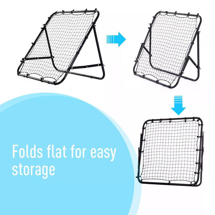 Multi-Sports Training Aid for Adults - Heavy-Duty PE Mesh with Metal Frame, 108W x 100D x 65H cm - Ideal for Football Practice and Athletic Drills