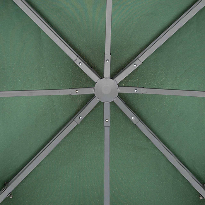 Gazebo Top Cover 3x3m - Double Tier Canopy Replacement, Pavilion Roof, Dark Green - Ideal for Outdoor Shelter and Garden Enhancement