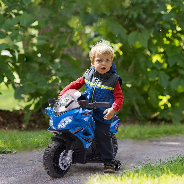 Kids 6V Electric Police Motorcycle - Ride-On Toy with Siren, Lights, Horn, and Realistic Sounds - Perfect for Toddlers Aged 18-36 Months Outdoor Fun