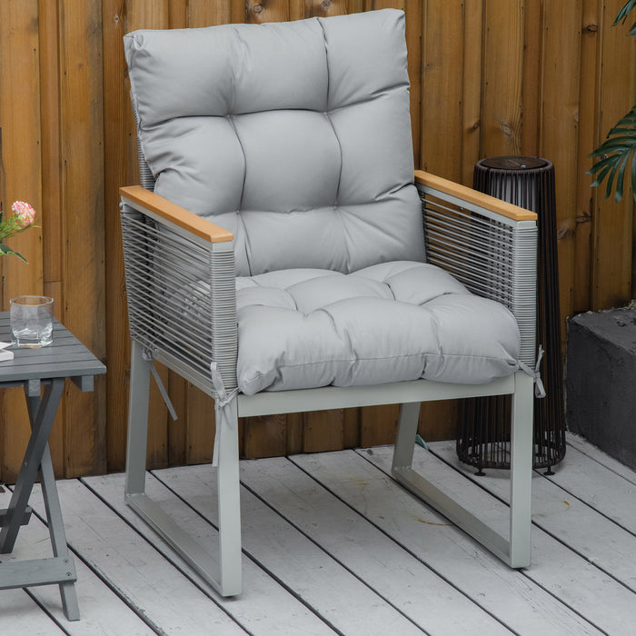 Comfortable Garden Chair Cushion with Backrest - Patio Seat Pad for Outdoor & Indoor - Ideal for Enhancing Sitting Comfort