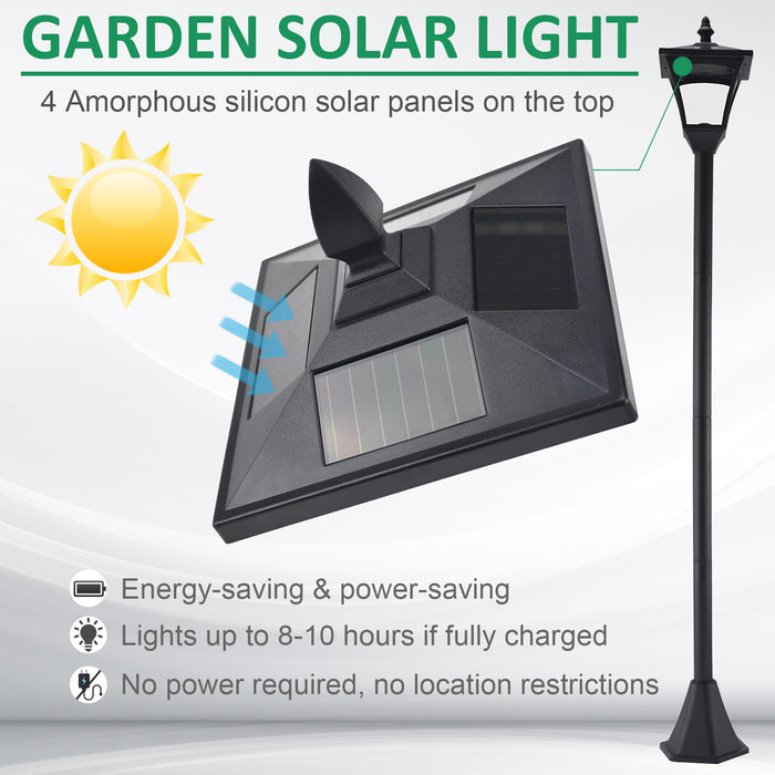 Outdoor Solar LED Post Lamp - Dimmable, Sensor-Activated Lantern for Garden Pathways, 1.6M Tall Bollard - Ideal for Illuminating Outdoor Spaces