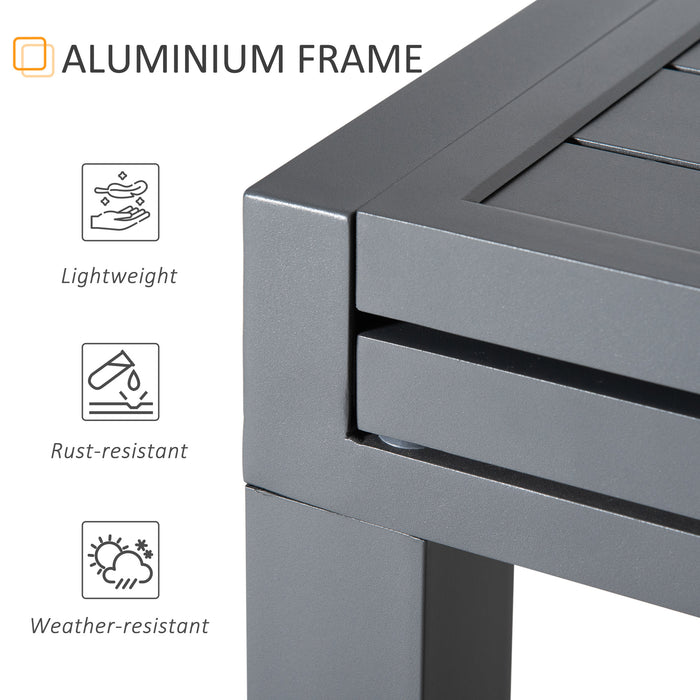 Extendable 10-Seat Garden Table - Aluminium Frame Outdoor Dining Furniture for Lawn and Patio - Ideal for Balcony Entertaining and Large Family Gatherings