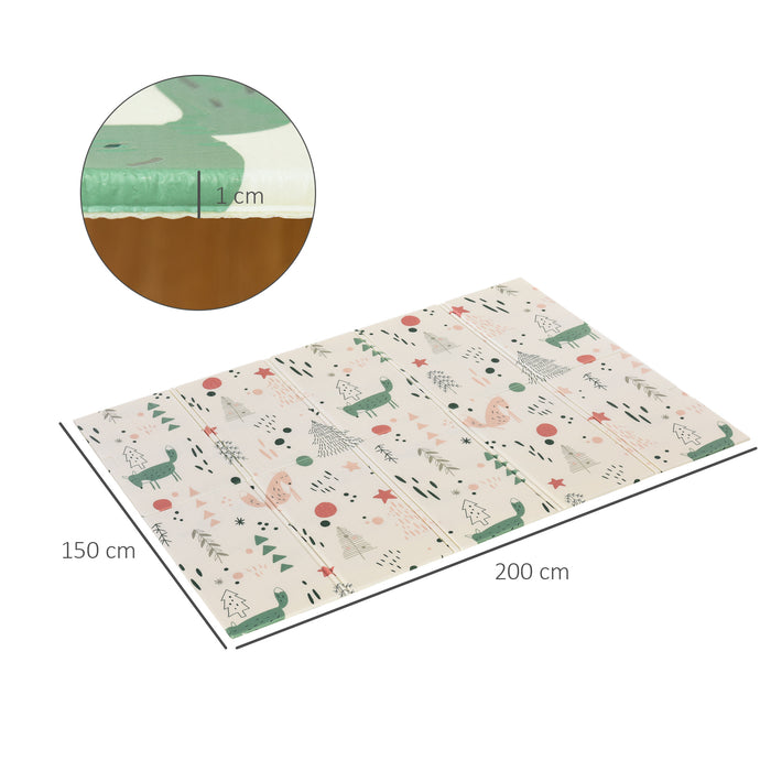 Foldable Children's Playmat with Educational Graphics - Reversible, Non-Toxic XPE Foam for Crawling & Exercises - Ideal for Toddlers, Playtime, and Family Picnics