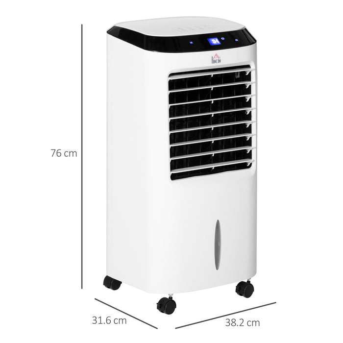 Evaporative Anion Ice Cooling Fan - Portable Air Cooler with Water Conditioner & Humidifier Features - Ideal for Home Bedroom Comfort with Remote Control and Timer