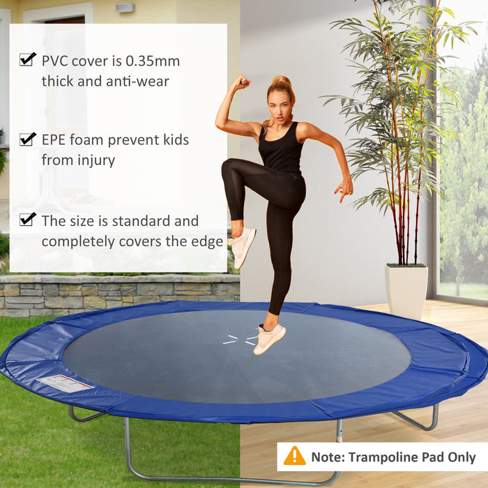 8ft Trampoline Replacement Pad - Φ244cm Safety Surround Padding in Blue - Ideal for Outdoor Family Fun and Protection