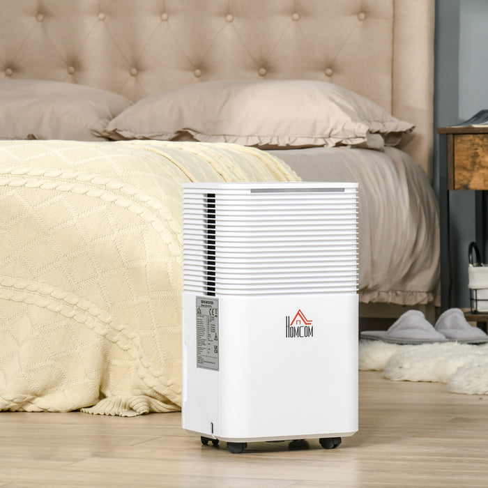 12L/Day Portable Quiet Dehumidifier - High-Efficiency 2000ML Electric Air De-Humidifier with 3 Modes - Ideal for Home Laundry, Bedroom, Basement Moisture Control