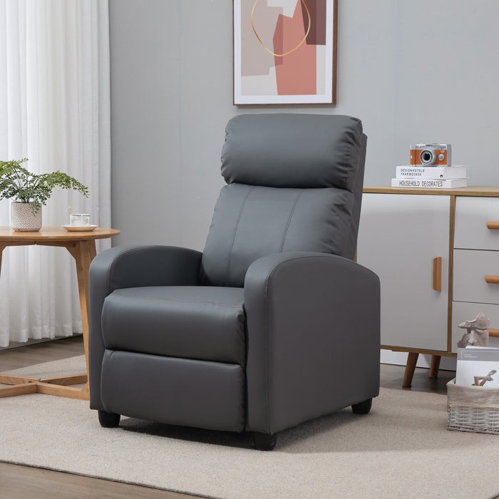 PU Leather Recliner Massage Chair with Footrest - Ergonomic Lounge Armchair with Remote Control for Comfort - Perfect for Living Room, Bedroom, Home Theater