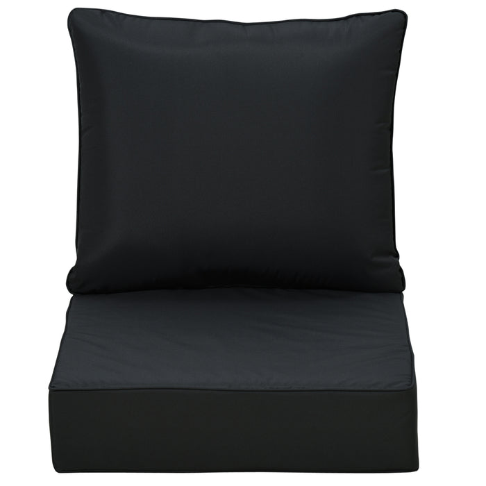 Outdoor Deep Seating Chair Cushion Set - Comfortable Patio Replacement Cushions - Ideal for Garden Furniture and Lawn Décor