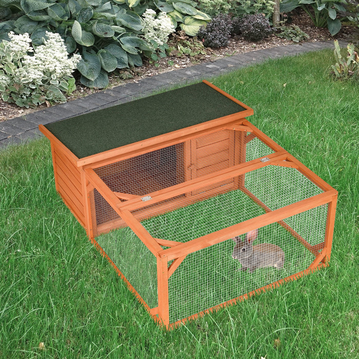 Deluxe Off-Ground Cage - Spacious Guinea Pig & Bunny Hutch with Opening Roof Feature - Ideal for Small Pets Outdoor Living & Protection