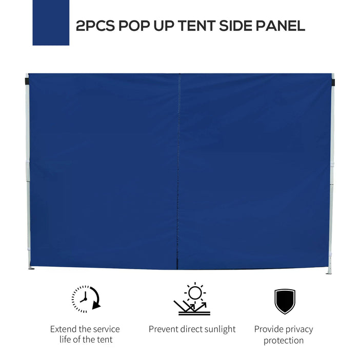 3M Gazebo - Exchangeable Side Panels with Window, Blue - Ideal for Outdoor Events and Privacy