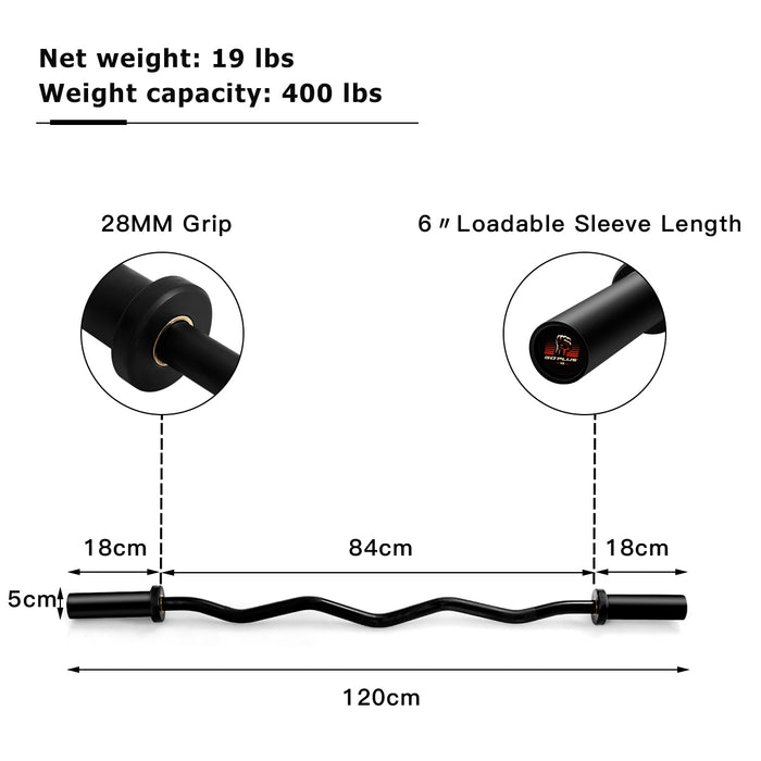 Olympic Barbell - Weight Lifting Bars For Strength Training - Ideal for Bodybuilders and Athletes