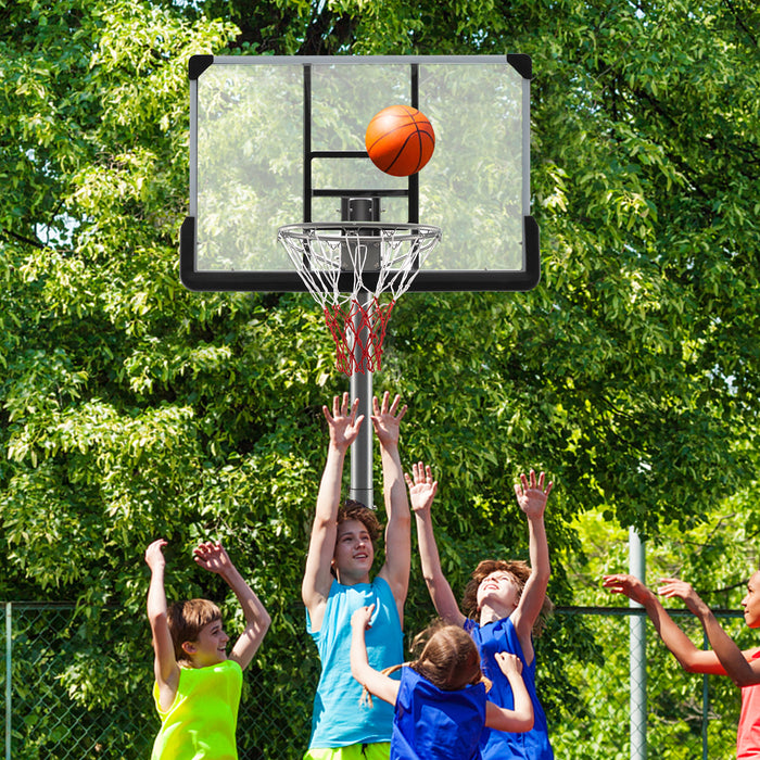 Metal Frame Portable Basketball Hoop - Black, Suitable for Teenagers and Adults - Ideal for Home Sports and Fitness Enthusiast Use