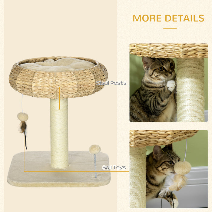 51cm Cat Tree Tower - Activity Center with Climbing, Scratching, and Lounging Features - Ideal for Playful Kittens and Cats
