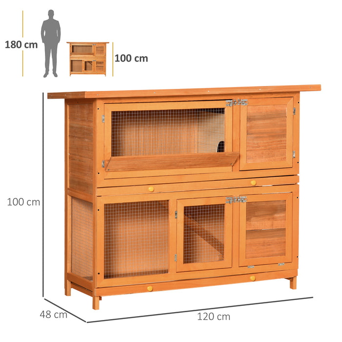 Large 100 cm Rabbit Cage in H-Sauce Yellow - Spacious Pet Habitat with Sturdy Design - Ideal for Small to Medium Rabbits and Small Pets