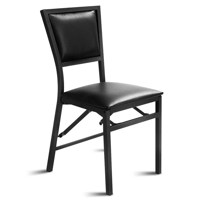 Steel Chair Set of 2 - High Backrest and Steel Frame Folding Design - Ideal for Space-Saving Seating Solutions