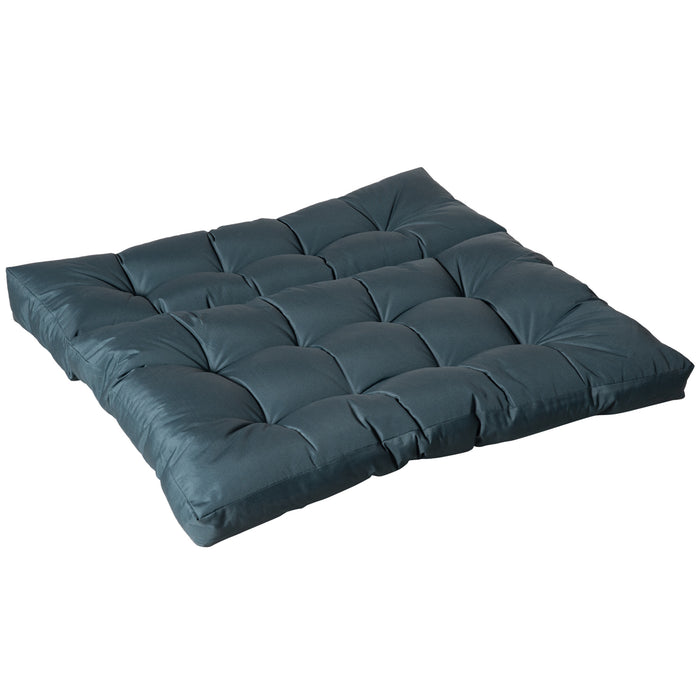 Comfortable Tufted Pallet Cushions - 2 Piece Set for Garden, Patio, 120x80x12cm, Waterproof - Ideal for Indoor & Outdoor Seating, Dark Grey