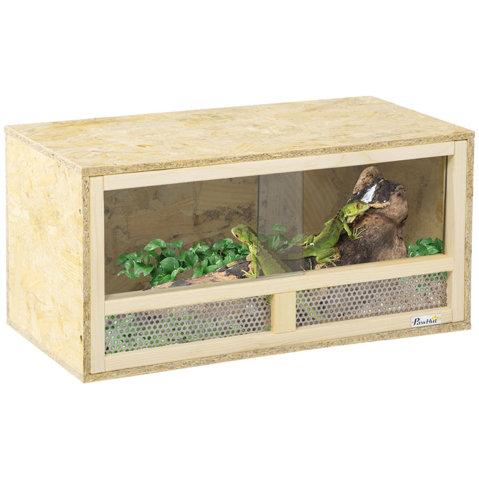 Reptile Terrarium Vivarium with Sliding Doors - Breathable Mesh Habitat, Easy Installation for Climbing Pets - Ideal for Lizards and Similar Reptiles