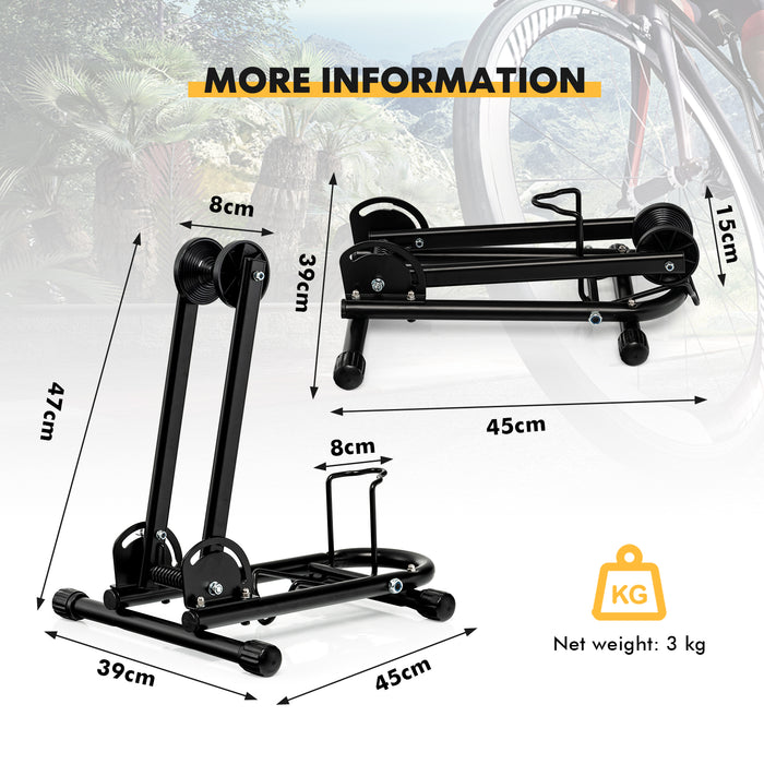 BikeMate StoreWell - Foldable Bike Storage Stand Suitable for Mountain and Road Bikes - Ideal Space-Saving Solution for Cyclists