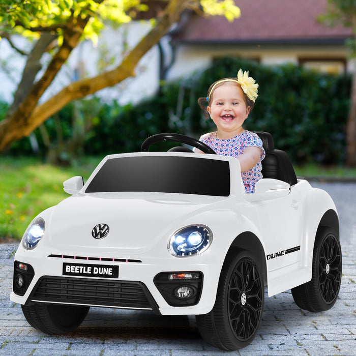 Volkswagen Beetle 12V Ride-On for Kids - Electric Car with Remote Control in Red - Perfect for Children's Outdoor Play